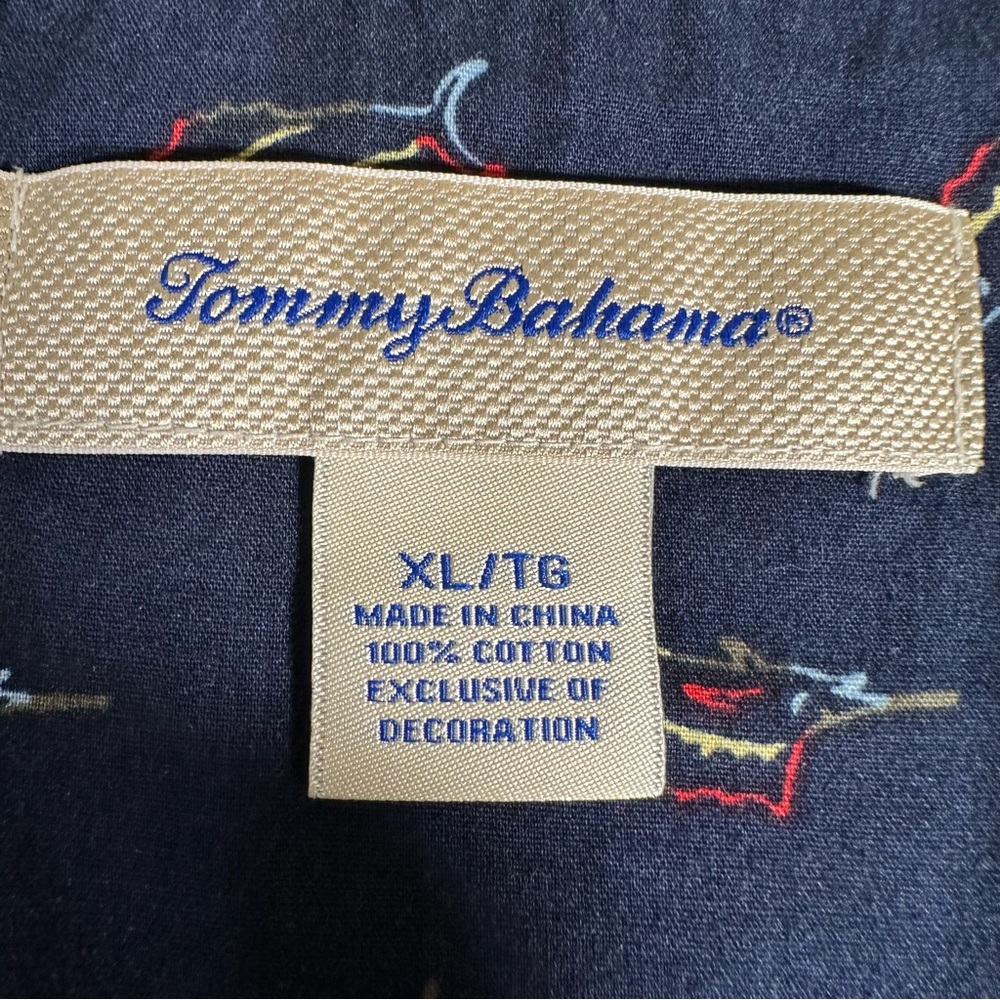 Tommy Bahama Men Button Down Shirt Size XL Long Sleeve 100% Cotton Embroidered - Picture 7 of 16